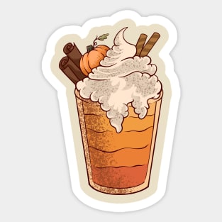 Fall vibes Pumpkin Spice- Chill Fall Season Coffee, Thanksgiving Halloween Matching Gift Sticker